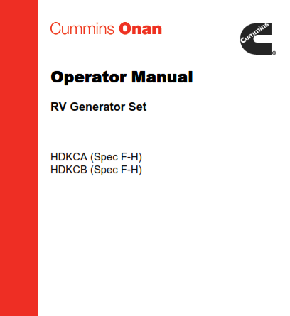 Cummins Onan RV DG Manual